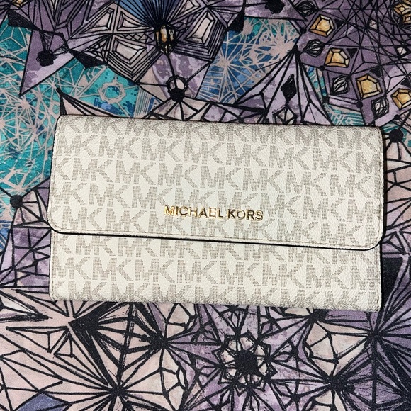 michael kors white/grey wallet - Picture 1 of 3